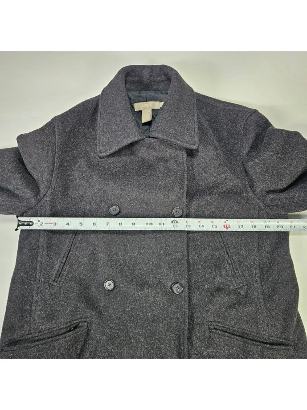 J. Crew Wool Blend Peacoat Thinsulate Lining Women's Size M Dark Charcoal Gray - Picture 6 of 10